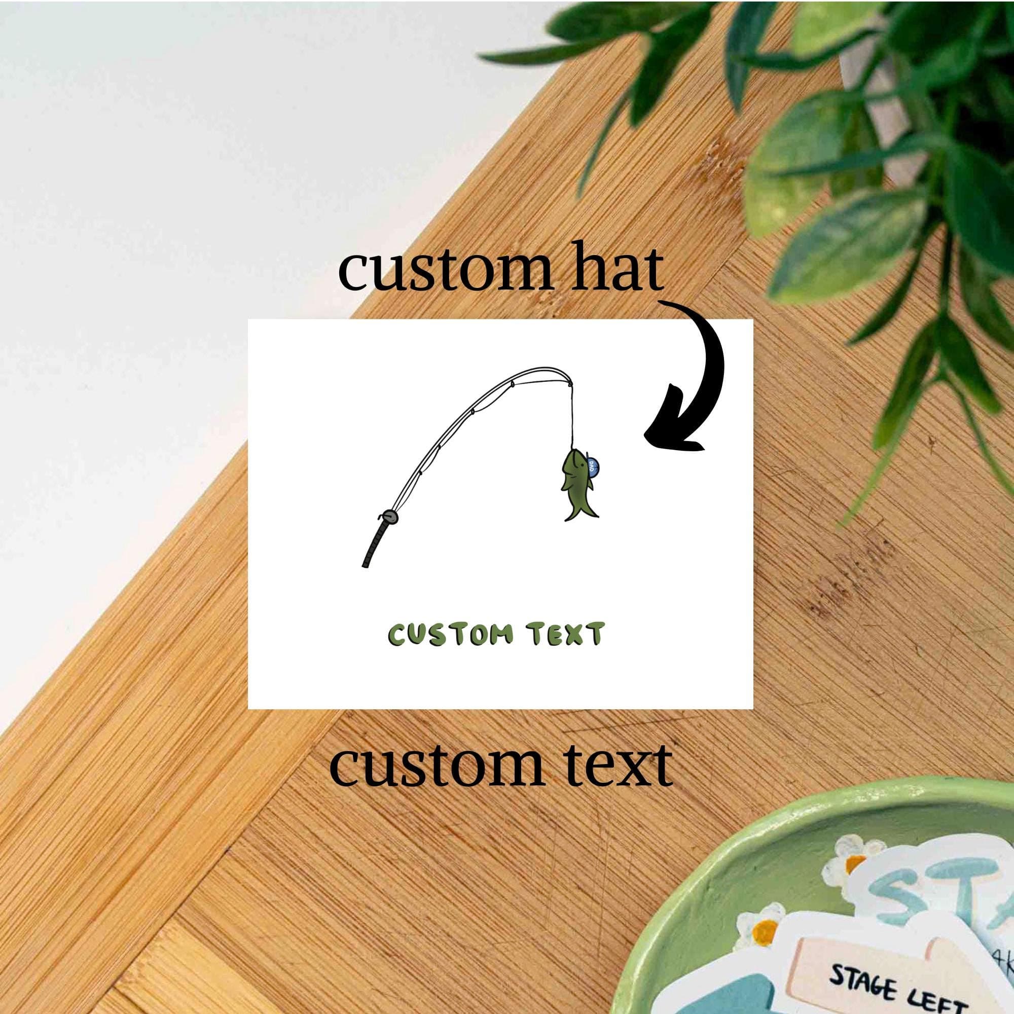 Father's Day Fishing Card Funny Gift for him Fishing Birthday Card Custom Fishing Card for him Funny Fishing Pun Gifts for Dad thumbnail 3