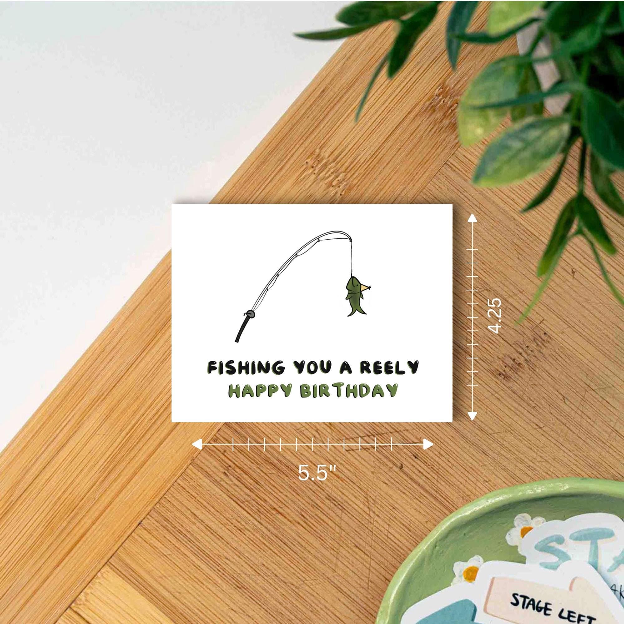 Father's Day Fishing Card Funny Gift for him Fishing Birthday Card Custom Fishing Card for him Funny Fishing Pun Gifts for Dad thumbnail 4