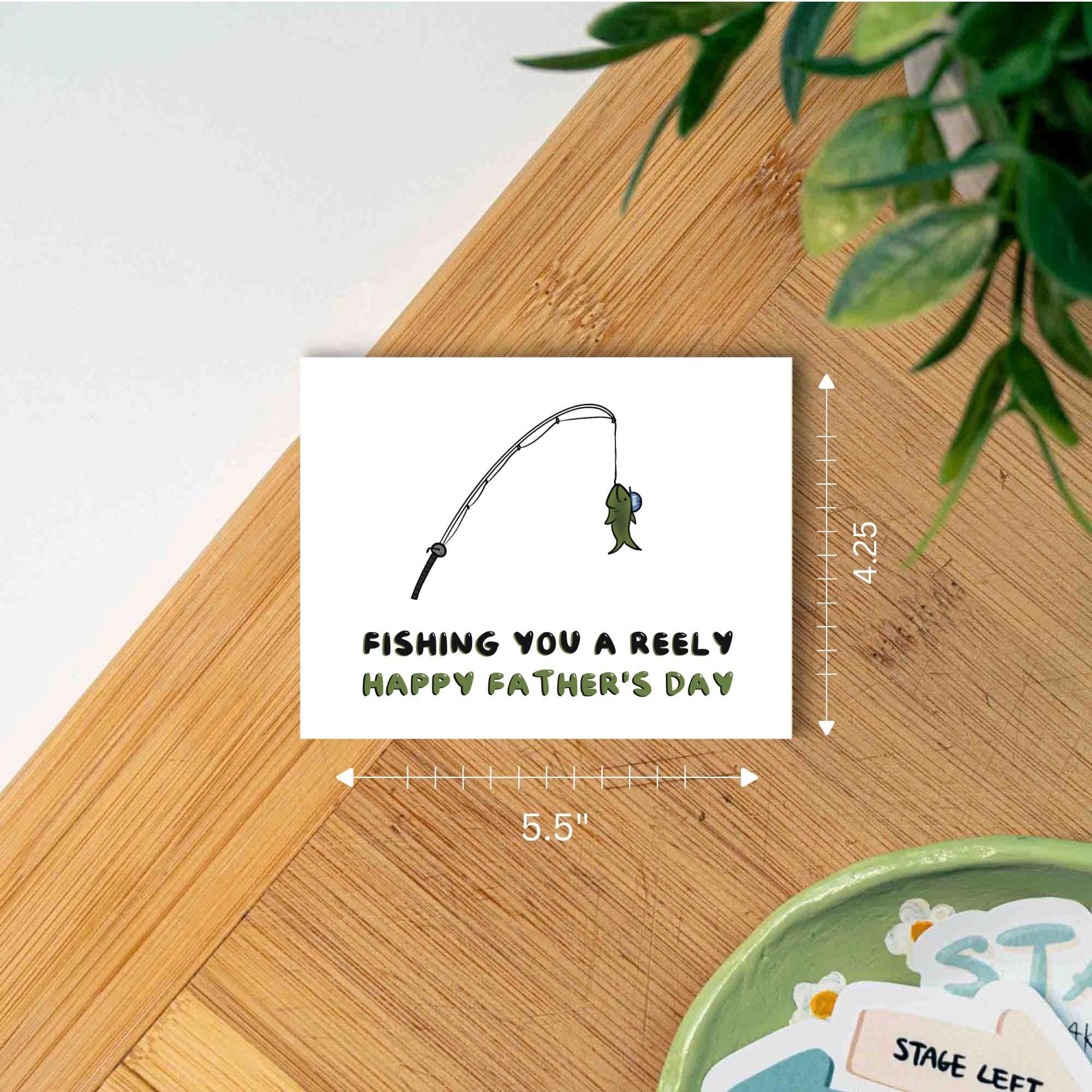 Father's Day Fishing Card Funny Gift for him Fishing Birthday Card Custom Fishing Card for him Funny Fishing Pun Gifts for Dad thumbnail 5
