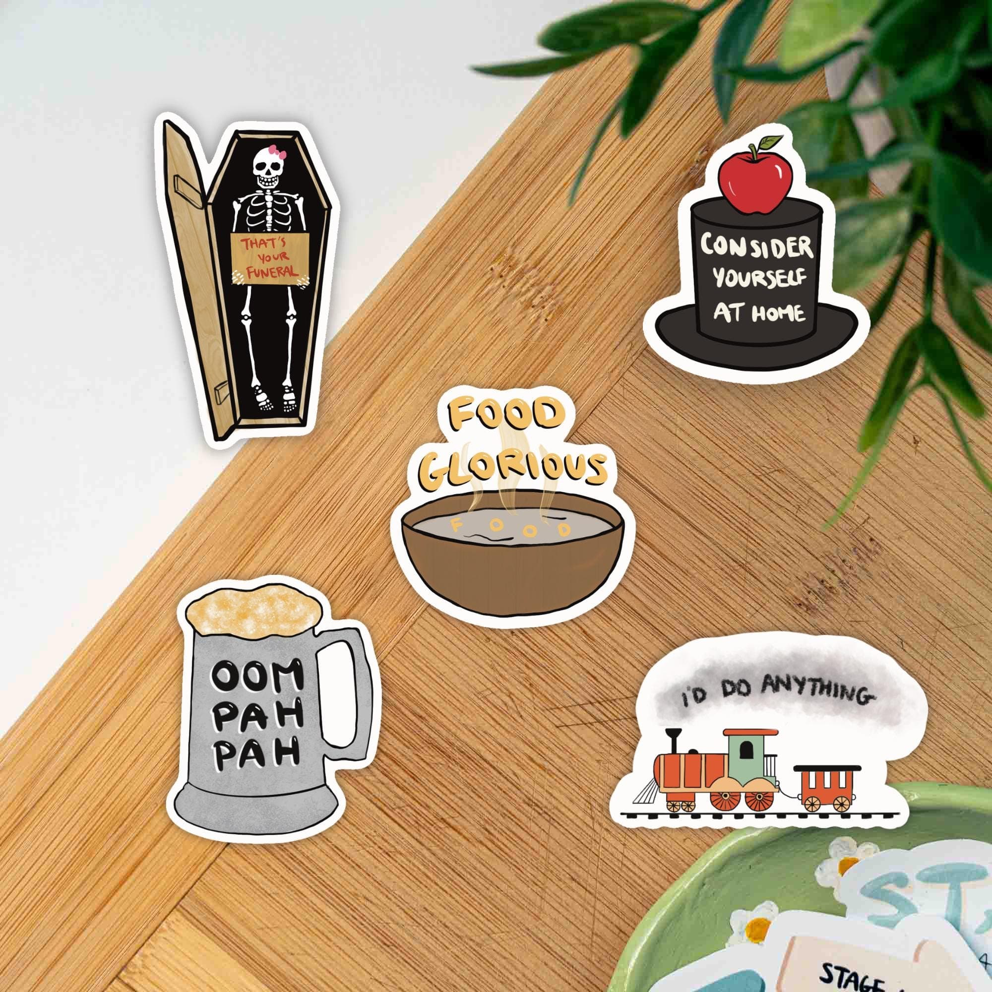 Food Glorious Food Musical Theatre Sticker