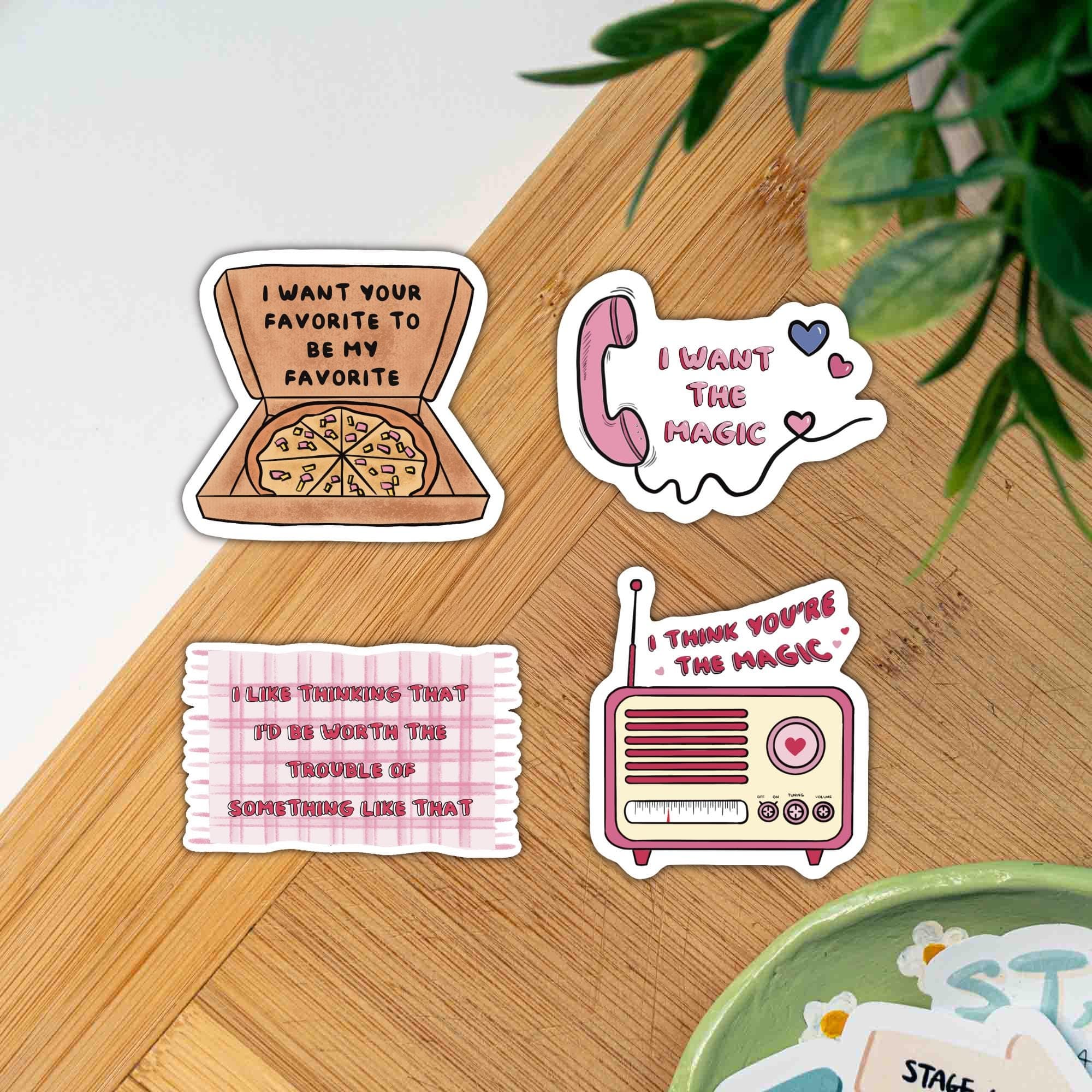 I Want the Magic Retro Pink Romance Sticker