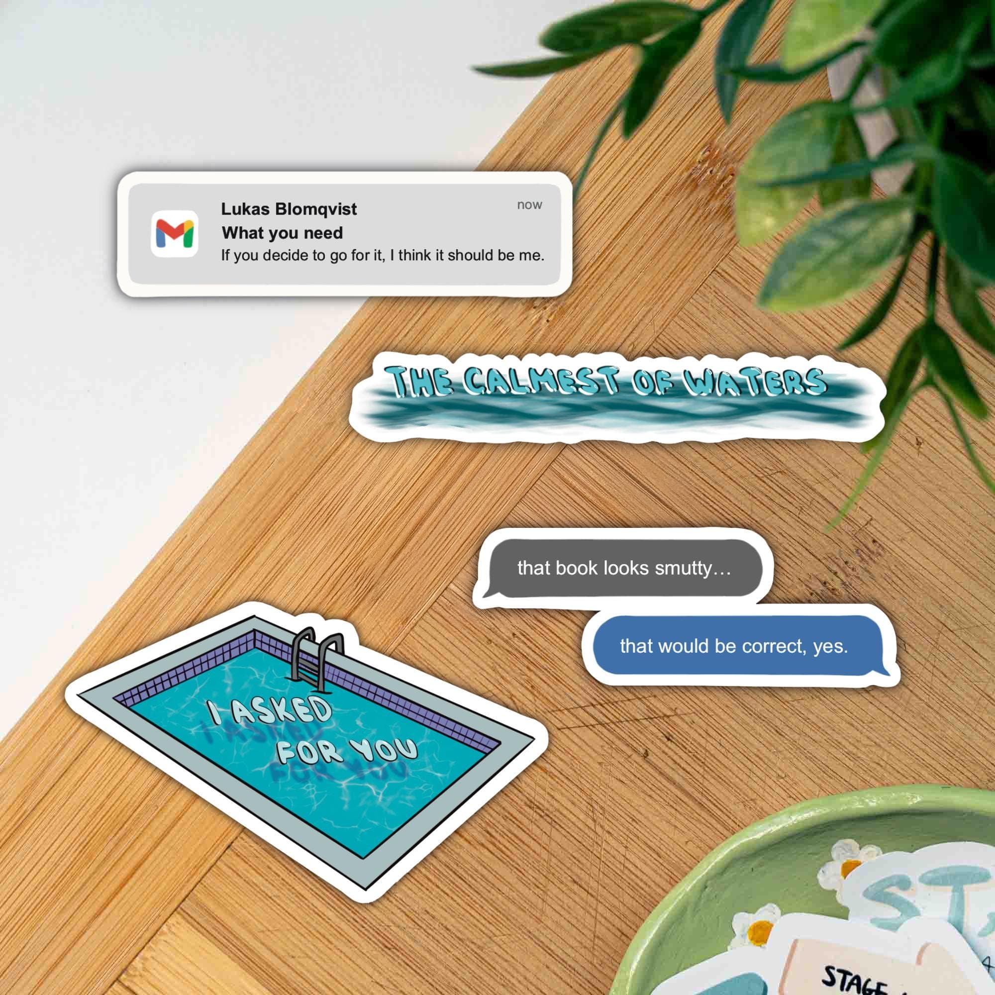 Swimmer Romance Sticker